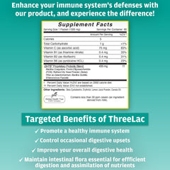 Global Health Trax ThreeLac Lemon probiotic drink in a glass shows refreshing flavor