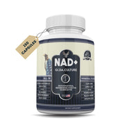 Gi.Da.Culture NAD+ Resveratrol bottle promotes daily energy support with premium formulation.