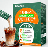 gifonas Mushroom Coffee Lion Mane closeup showing focus-enhancing blend for busy mornings