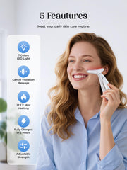 GIHWRRI curved-head massager glides smoothly for facial and neck contouring.
