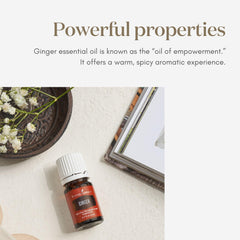 Ginger Essential Oil added to a beverage for flavor and mood