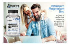 GINSPIRE NUTRITION Magnesium Potassium Zinc bottle on kitchen counter suggesting routine wellness