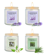 GITRANG lavender candle in frosted jar creating a soothing mood.