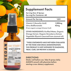 GIVOL Vitamin C Spray Strawberry bottle with fruity aroma for daily use.