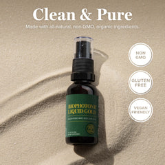 Global Healing Center Biophotonic Liquid Gold Spray packaging displays premium wellness branding.