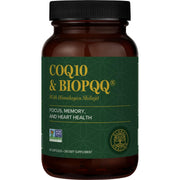 Global Healing Center CoQ10 BioPQQ bottle promotes heart and brain health.