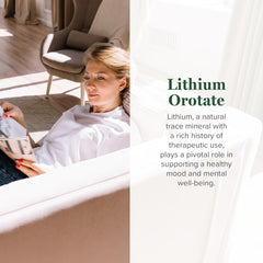 Global Healing Center lithium orotate capsules offer vegan-friendly mood support.