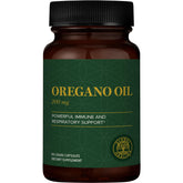 Global Healing Center oregano oil capsules bottle for daily wellness.