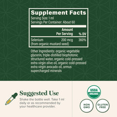 Global Healing Center organic mustard seed source emphasizes vegan, gluten-free selenium.