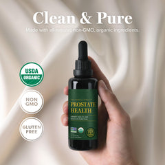 Global Healing Center Prostate Health ingredients panel shows natural herbal extracts supporting urinary health