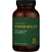 Global Healing Center Stress Relief bottle with capsules supports calmer focus.