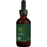 Global Healing Center zinc liquid bottle highlighting organic minerals for daily immunity.