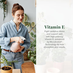 Global Healing Vitamin E liquid drops dropper enables precise daily dosing.