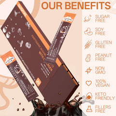 GLOSPORE collagen-infused coffee stick highlighting beauty-supporting ingredients.