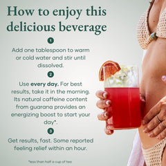 Glow Botanica Bloating SOS glass of water ready to drink.