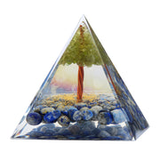 Glowki Orgone Pyramid front view for focused meditation.