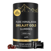 Glowshave Shilajit Gummies bottle highlights Himalayan purity for daily wellness
