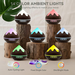 GLOXA diffuser displaying 7-color LED lighting for mood lighting