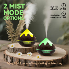GLOXA diffuser showing two mist modes for flexible fragrance