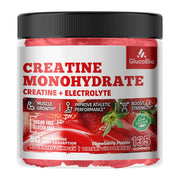 GlucoBio Creatine Monohydrate Gummies bottle for convenient post-workout energy support