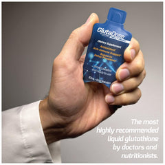 GlutaDose zinc immune-defense bottle emphasizes essential mineral support.