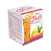 Glutalipo 12-in-1 Juice Lemon Flavor box showing easy sachet packaging for daily use