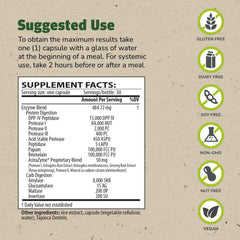 GlutaStim capsules on neutral background representing 30 servings