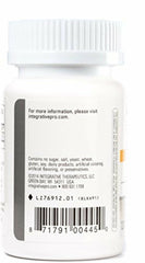 Gluten-free and dairy-free label on Integrative Therapeutics packaging.