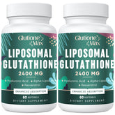 GlutioneMax bottle front view showing label with 8-in-1 formula for antioxidant support