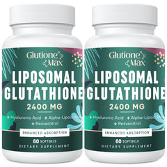 GlutioneMax bottle front view showing label with 8-in-1 formula for antioxidant support