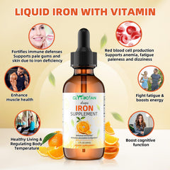 Glyxcodian orange-flavored iron bottle on shelf signals daily routine.