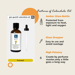 GM Gumili Calendula essential oil used for candle making with rich aroma.