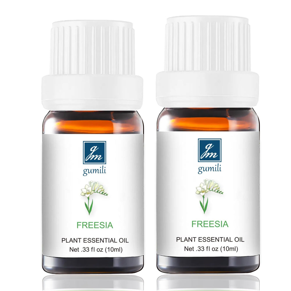 GM Gumili Freesia essential oil twin-pack bottles for aromatherapy