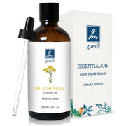 GM Gumili Helichrysum oil bottle close-up for skincare routines
