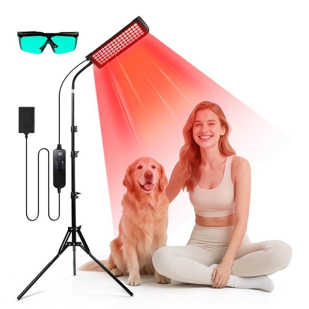 GMOWNW red light therapy panel front view for at-home skin care.