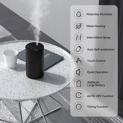 GMSYSW waterless diffuser side view showing compact design ideal for desks and cars.