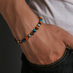 Gnamy obsidian bead close-up conveys a protective, grounding look