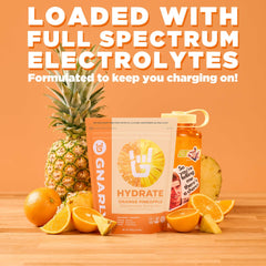 Prepared hydration drink in glass with ice, showcasing refreshing taste.