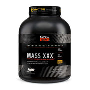 GNC AMP Mass XXX tub front for fueling workouts and gains