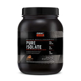 GNC AMP Pure Isolate Whey chocolate peanut butter cup jar for fast, convenient protein.