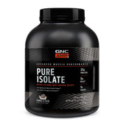 GNC AMP Pure Isolate tub front view showing high-purity protein