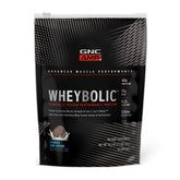 GNC AMP Wheybolic cookies and cream tub front shows a high-protein post-workout option.