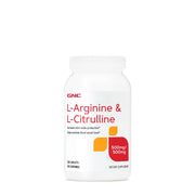 GNC L-Arginine + L-Citrulline bottle front showing nitric oxide support potential