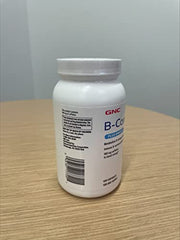 Close-up of GNC B-Complex Plus Energy capsules for sustained energy and focus