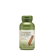 GNC Herbal Plus Cinnamon Bark 500mg bottle – gluten-free formula for everyday wellness