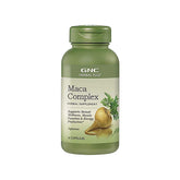 GNC Herbal Plus Maca Complex bottle showcasing packaging for vitality.