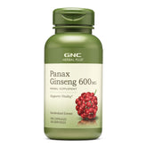 GNC Herbal Plus Panax Ginseng 600mg bottle front view for vitality support