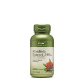 GNC Herbal Plus Rhodiola Extract bottle close-up signaling daily resilience support