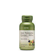 GNC Herbal Saw Palmetto Extract 160mg bottle — supports prostate health potential.