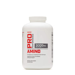 GNC Pro Performance Amino 3000 softgels bottle supports protein synthesis